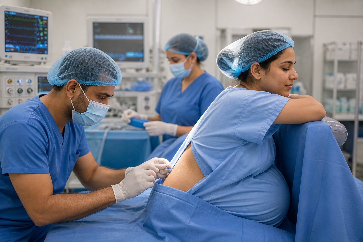 Epidural anaesthesia for painless delivery
